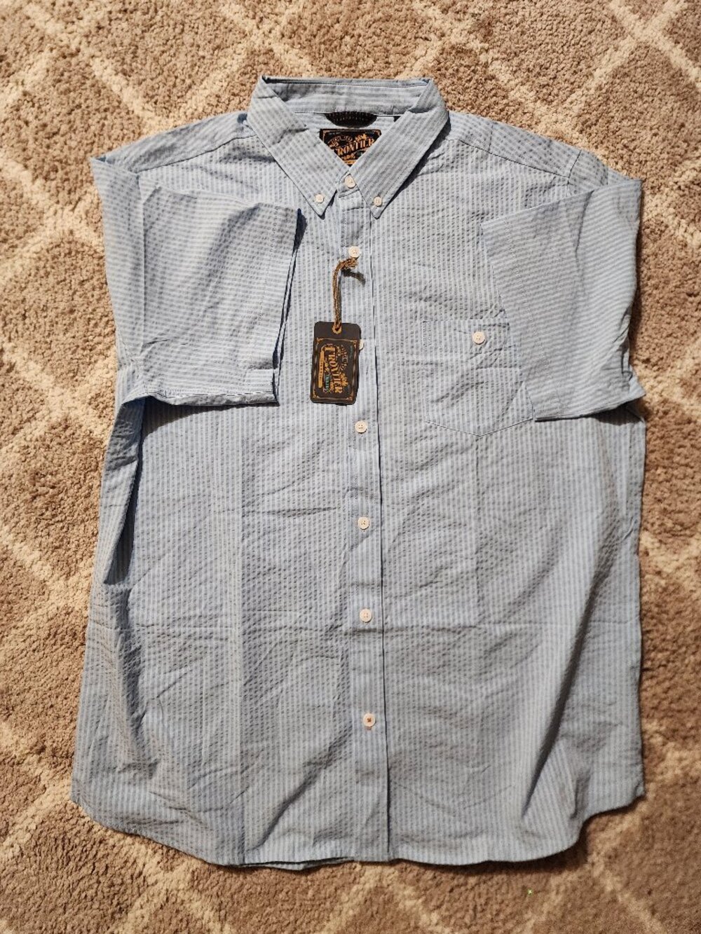 Men's Frontier Button Up Shirt Light Blue